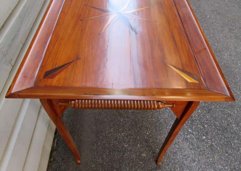 19th Century Jamaican Regency Yucca Tray Table with Exotic Specimen Compass - Image 5
