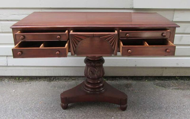 Early 19th Century Caribbean Regency Mahogany Pedestal Serving Table - Image 5