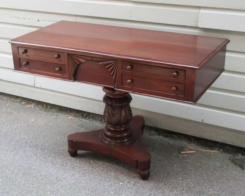 Early 19th Century Caribbean Regency Mahogany Pedestal Serving Table - Image 6