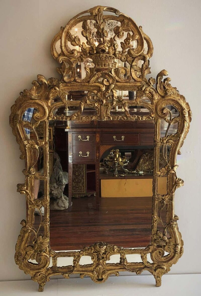 18th Century French Régence Giltwood Mirror - Image 8