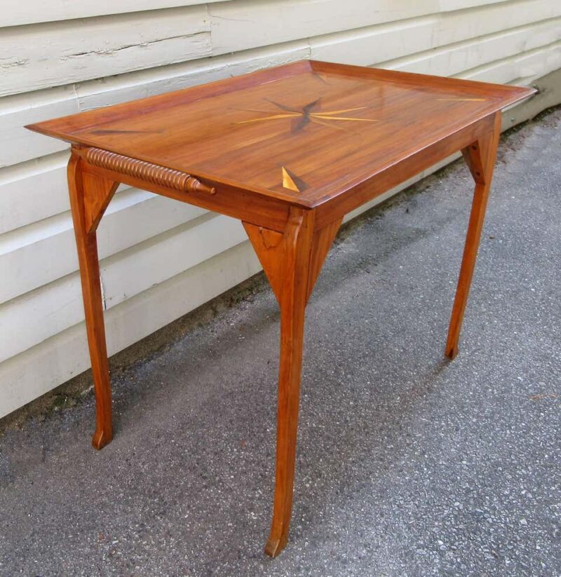 19th Century Jamaican Regency Yucca Tray Table with Exotic Specimen Compass - Image 8
