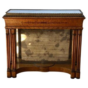 19th C. French Charles X Inlaid Birdseye Maple Jardinière 'Planter' / Console