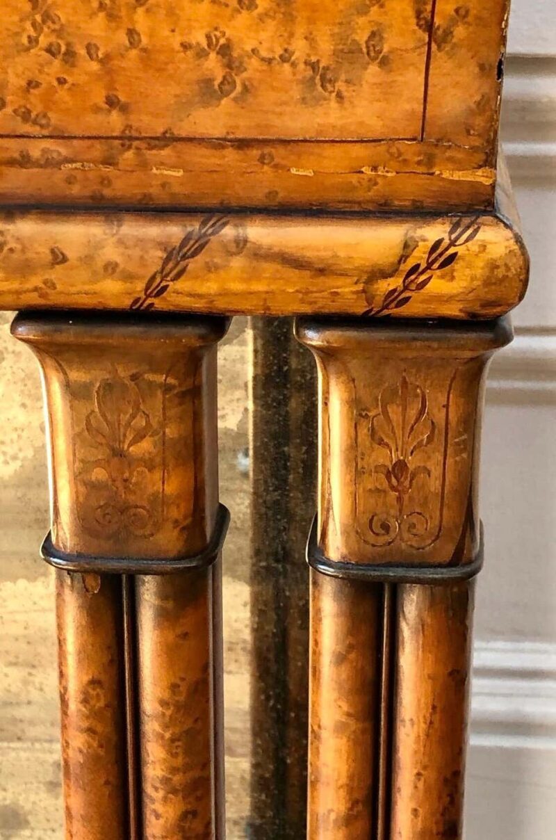 19th C. French Charles X Inlaid Birdseye Maple Jardinière 'Planter' / Console - Image 4