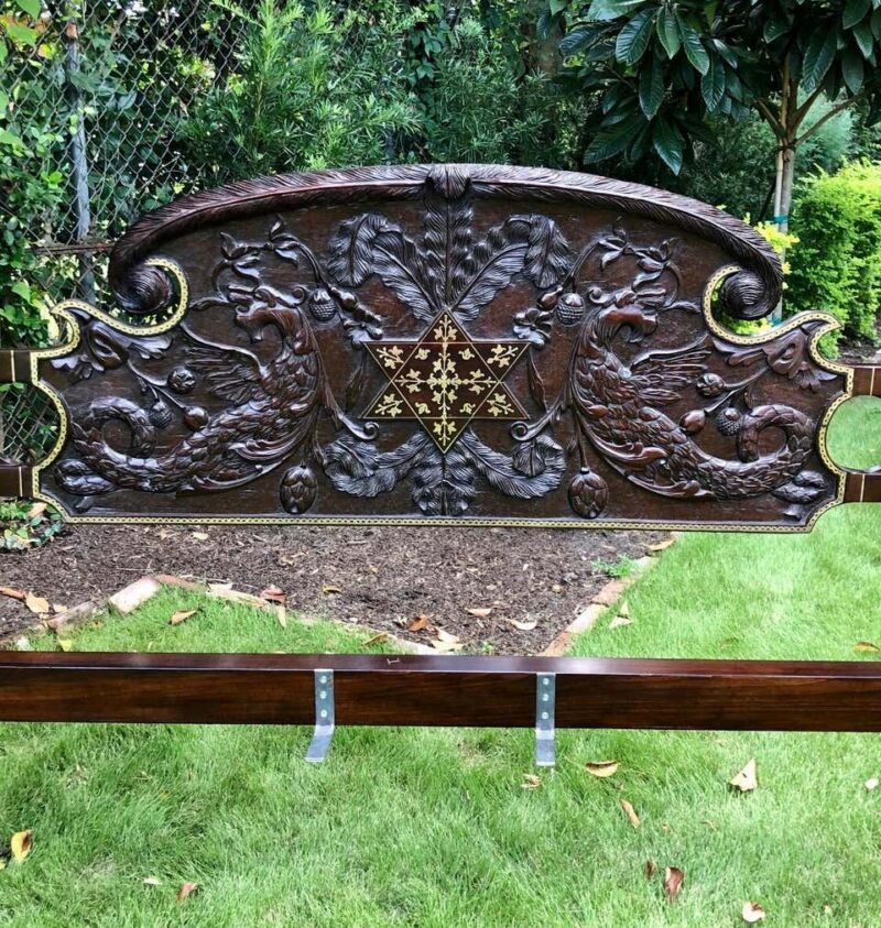 19th Century Mahogany Caribbean Pineapple Poster King Size Bed - Image 5