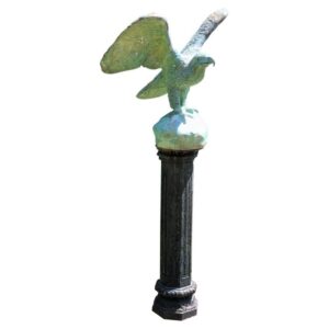 Bronze Eagle on Iron Pedestal Attributed J.W. Fiske, Late 19th Century