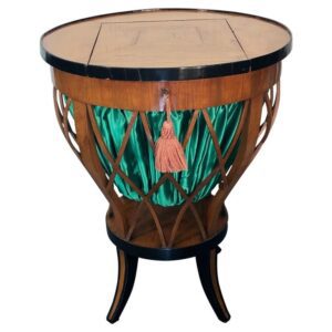 Biedermeier Cherry-veneer And Ebonized Work Table, Early 19th Century